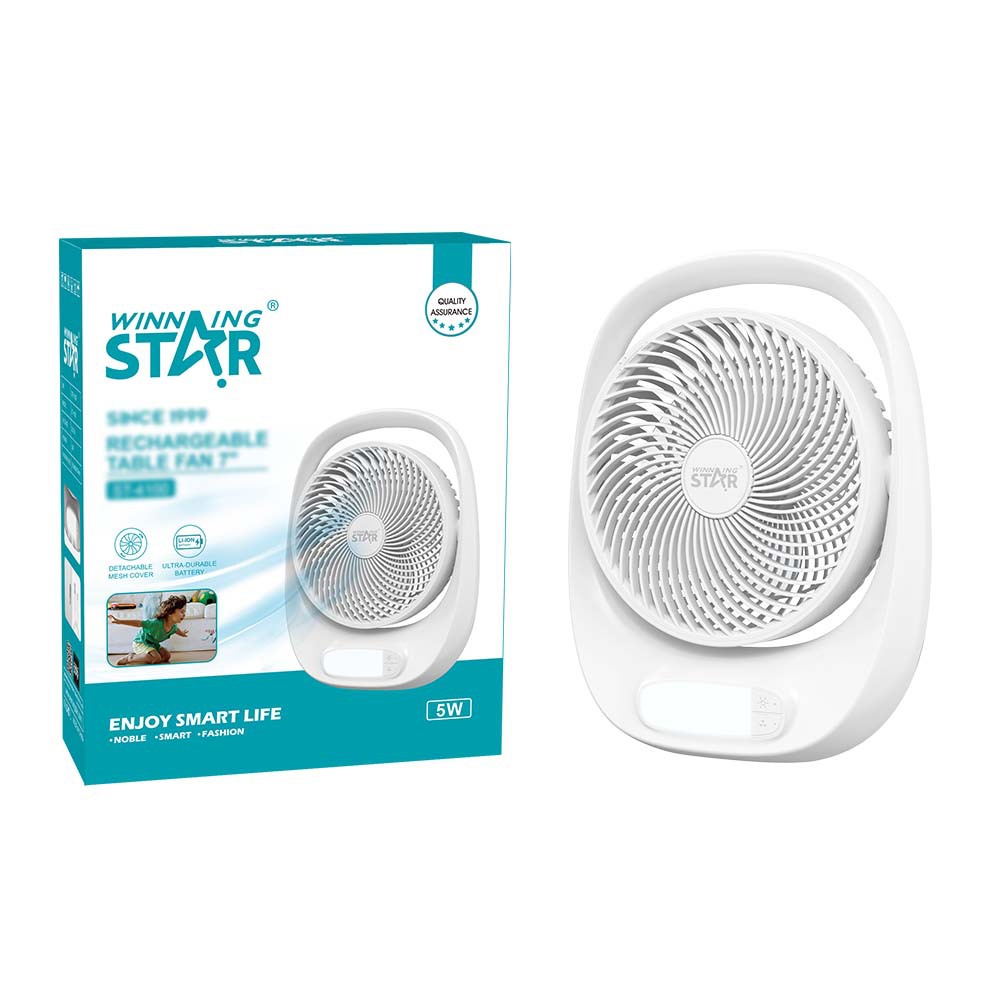 La marca Winning star es exclusivamente para comercio exterior, pequeño ventilador eléctrico con interfaz USB TYPE-C portátil de 7 pulgadas