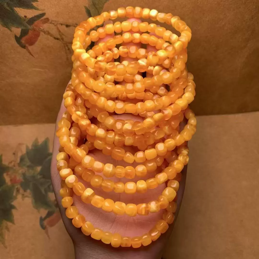 Натуральный пчелиный воск старый медовый сахарный браслет, богатый и полный кружок