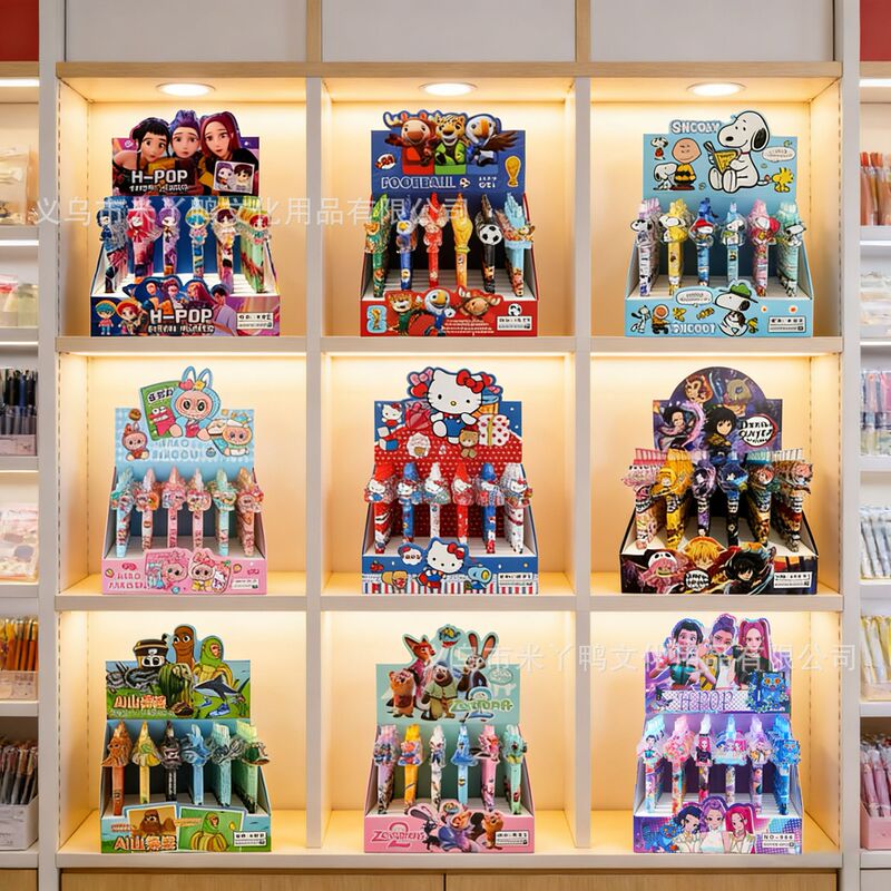 Multiple Types of Cartoon Acrylic Sticker Gel Pens for Students, Cute and Aesthetically Pleasing, Retractable Pens for Writing and Exam Practice, Stationery Wholesale for Foreign Trade Multiple Types of Cartoon Acrylic Sticker Gel Pens for Students, Cute and Aesthetically Pleasing, Retractable Pens for Writing and Exam Practice, Stationery Wholesale for Foreign Trade
