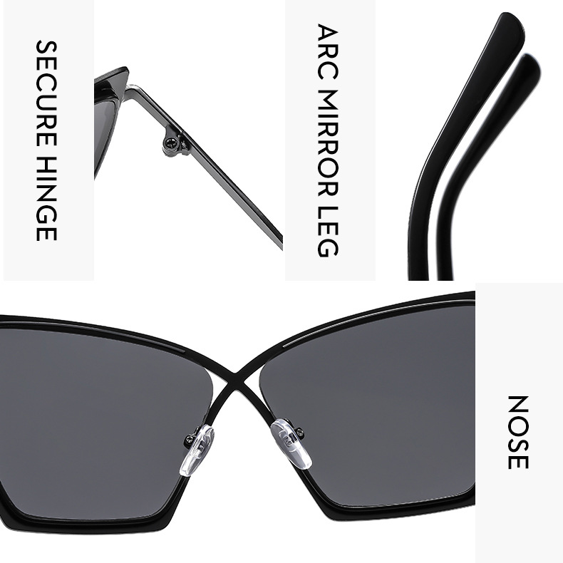 Streetwear Solid Color Ac UV400 Protection cat viene Eye Full Frame Women's Sunglasses display picture 21