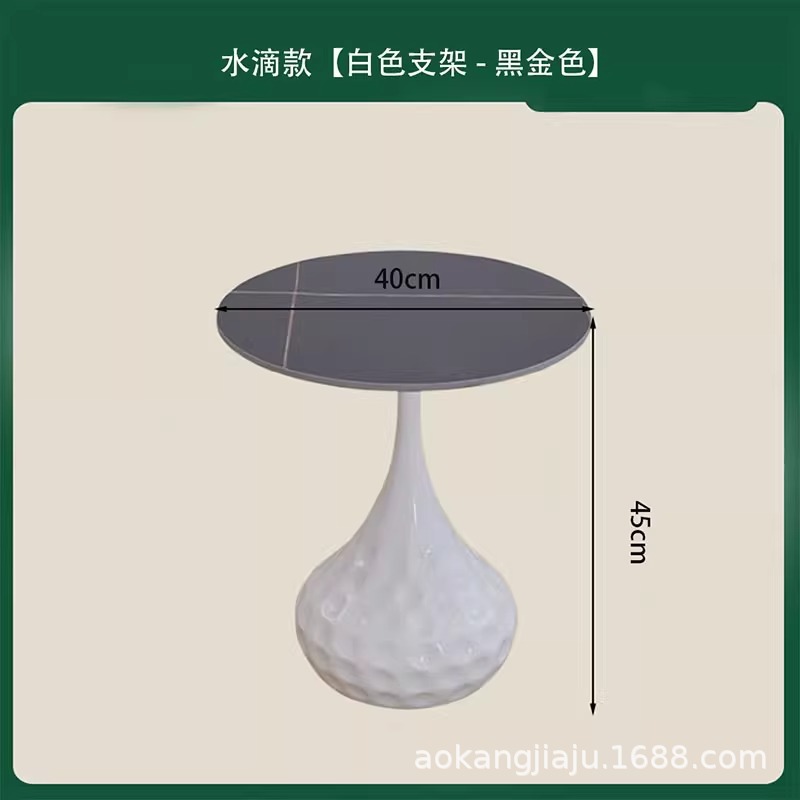 워터드롭 스타일 [화이트 스탠드-블랙 골드] 40x45