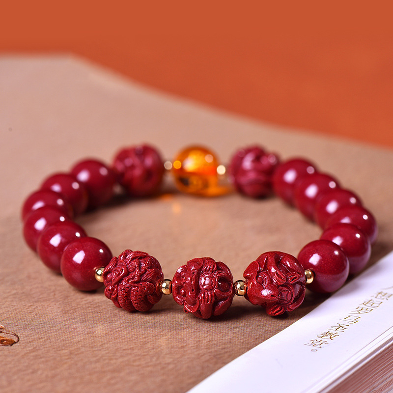 Bracciale in cinabro e oro viola per uomo e donna di coppia_voghion.com