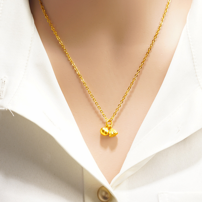 Nuevo estilo nacional buena pulsera de loto caqui pequeña pulsera de cuentas redondas collar de moda nacional francés antiguo collar de loto collar de cuello de joyería