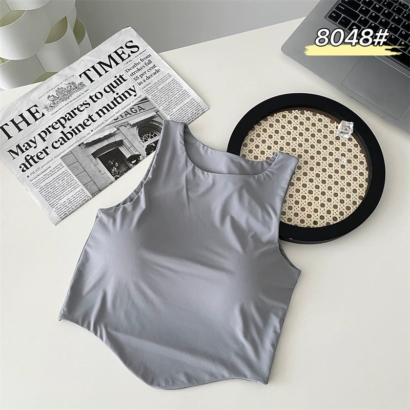 Прядочно шёлковый топ с чашками, топ без рукавов, underwear как верхняя одежда, топ-бюстье без рукавов, топ-бюстгальтер, жилет, красивая спина
