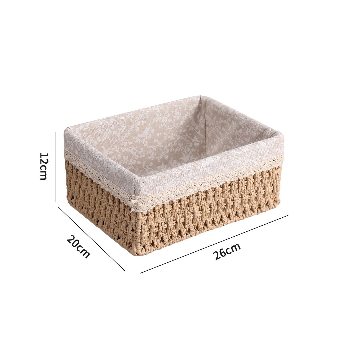 Transfronterizo trenzado cesta de almacenamiento mesa de té caja de almacenamiento bocadillos cosméticos cesta de almacenamiento cajas de almacenamiento trenzadas