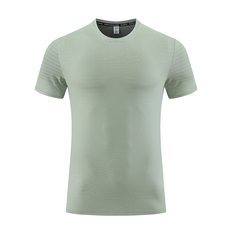 Nueva Camiseta de manga corta de secado rápido para hombre de seda de hielo de verano para correr entrenamiento de fitness ropa de pelota casual ropa deportiva de secado rápido para hombre