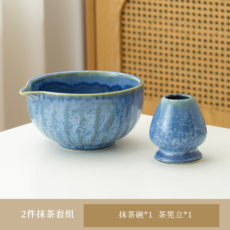 新款跨境日式陶瓷抹茶碗茶具套装茶刷宋代打抹茶工具竹茶筅百本立|undefined