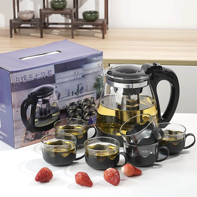 Capacity 2 Glass Heat Teapot household Teapot Strainer kettle tea set suit gift customized