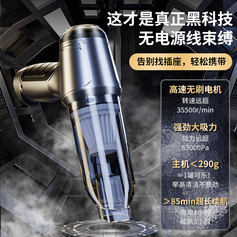 車載掃除機携帯型ハイパワーブラシレス掃除機無線充電式手持ち式車用家庭用タイプ|undefined