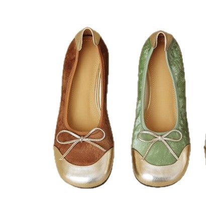 Zapatos de estilo francés de primavera y verano de 2026 nuevos zapatos de estilo Mary Zhen con falda plana zapatos simples