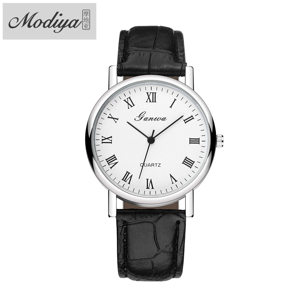 Quartz men's watch, classic style, PU strap, 38 mm dial