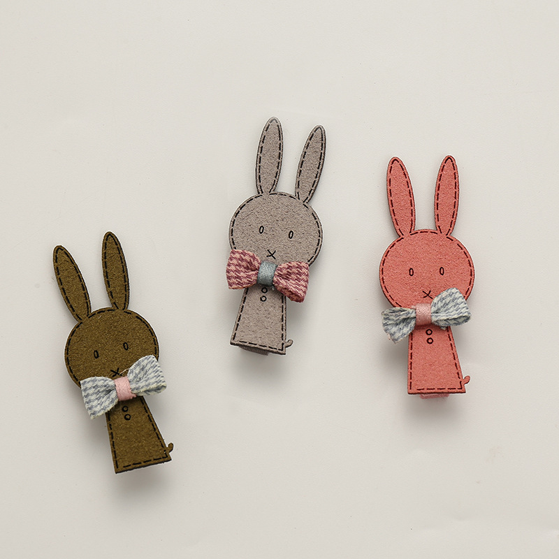 Horquilla peluda de las mujeres sombreros de estilo coreano lindo tejido de horquilla de pato amarillo flequillos clip pequeño lado otoño e invierno accesorios para el cabello mujeres