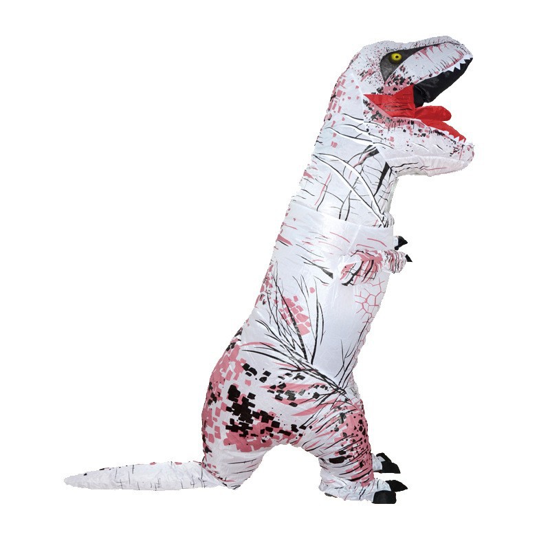 Amazon explosión impresa inflatable T-Rex disfraz Halloween multicolor T-Rex disfraz de fiesta disfraz de muñeca