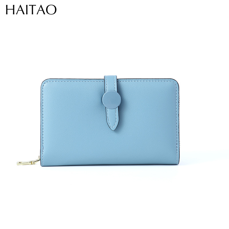 Color sólido corto de las mujeres a juego 2023 verano simple transfronterizo monedero coreano creativo multi-Tarjeta cartera fabricante