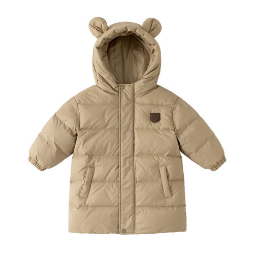 Dudu's children's down jacket, long style baby warm winter clothing outerwear boys' white duck down shirt new style for winter 