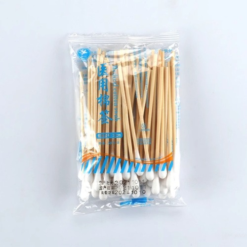 Medical Cotton Swabs, Disposable, Sterile, Large Pack, Cotton Swabs for Infant Care, Ear Cleaning, Disinfection, Degreasing, Single-Ended
