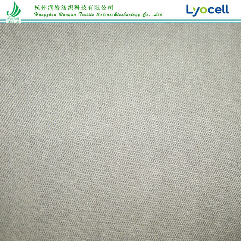 275gsm天丝棉面料21*10天丝棉斜纹面料 莱赛尔棉纱卡面料