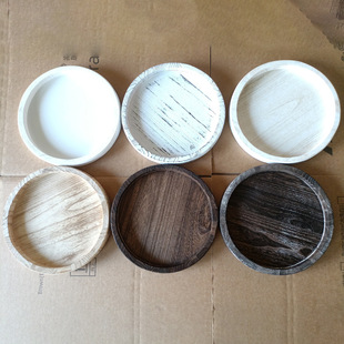 Wooden Household Countertop Decorative Tray Living Room Melon Seed Nut Storage Tray Small Items Display Wooden Candle Tray