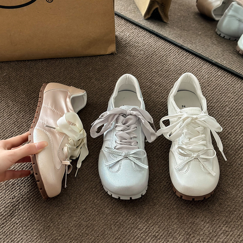 [Chaobunan] verano 2024 nuevo zapato de sola suave satin plano deportivo casual ballet zapatos de entrenamiento zapatos de mujer