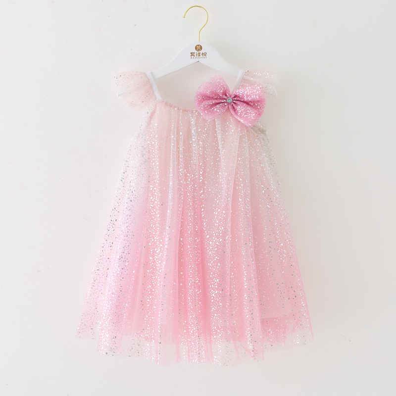 Arco de las niñas accesorios para el cabello vestido de malla nuevo vestido de la etapa de los niños niña de las flores vestido de princesa vestido de lentejuelas arco iris