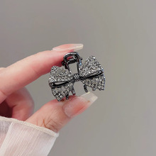 韩国精致水钻蝴蝶结小抓夹女小号公主头发夹高端可爱刘海发饰顶夹