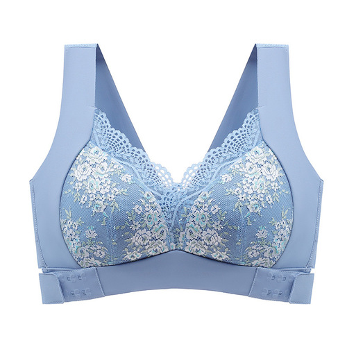 Fashionable Sports Tank Top Double Side Button Large Size Bra Exquisite Lace Honeycomb Breathable Bra Wholesale