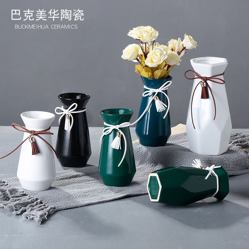 Creative Ceramic Vase Ornaments Scandinavian Home Vase Living Room Hydroponic Plant Small Vase Flower Arrangement Desktop