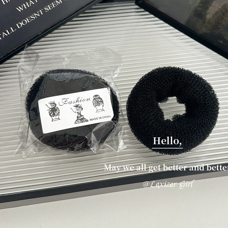 Donut Pan artefacto para el cabello perezoso bola esponjosa anillo para el cabello tocado para adultos plato accesorios para el cabello verano niños mujeres