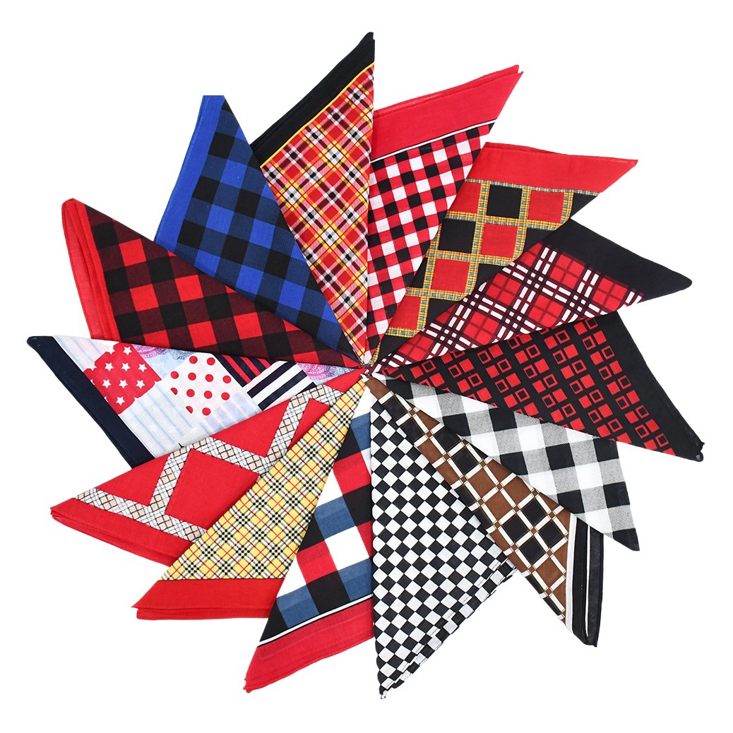 Multi-functional outdoor riding changeable headscarf wholesale cross-border men's and women's plaid seamless Paisley square scarf bandana