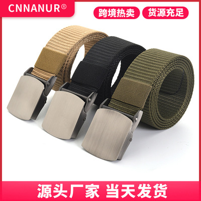 3.8公分合金扣帆布休闲腰带 户外尼龙战术腰带 时尚户外腰带