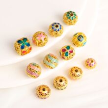 ��ͭ��ɫ�ŷ���̩������Բ��Ͱ�������������������Ʒdiy���