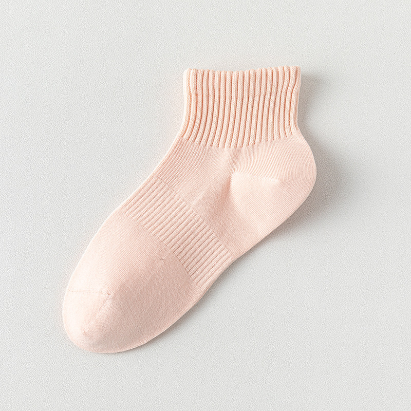 Calcetines de barco de algodón sólido, calcetines de mujer, calcetines de algodón resistentes a las bolas, sin costuras de hueso, embalaje independiente, calcetines absorbentes de sudor al por mayor