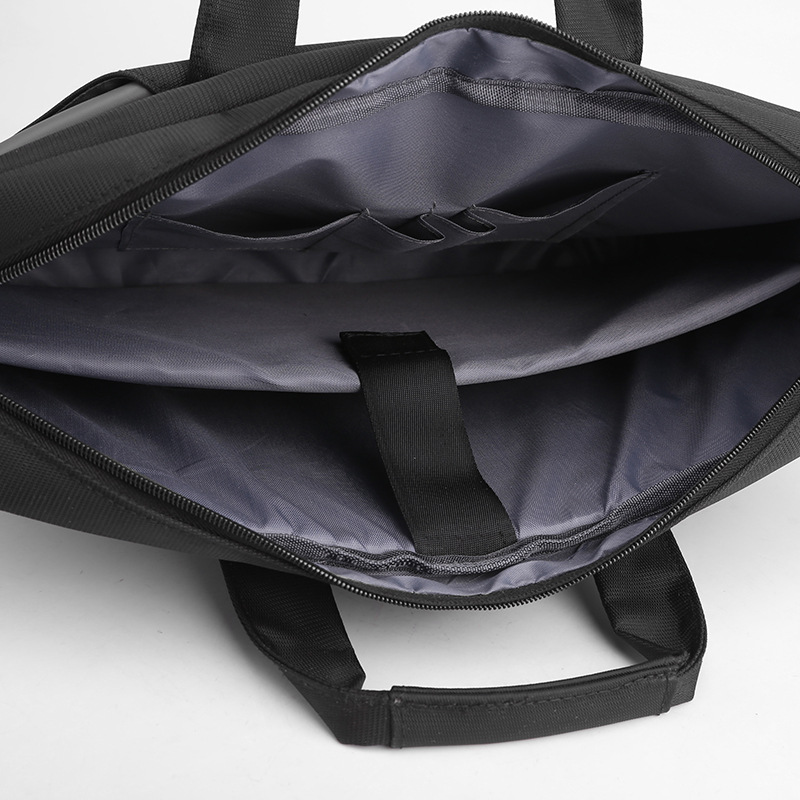 Bolso para computadora portátil de 14 pulgadas de gran capacidad para desplazamientos al trabajo Bolso de hombro de archivo portátil con logotipo imprimible de alta calidad