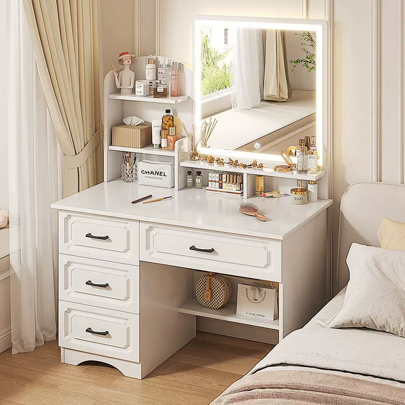 梳妆台卧室简约现代化妆台化妆柜新款ins风网红化妆桌小型梳妆桌