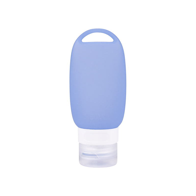 Botellas recargables de silicona con gancho, éxito de ventas transfronterizo, juego de botellas recargables de viaje para loción de protección solar, envases para cosméticos