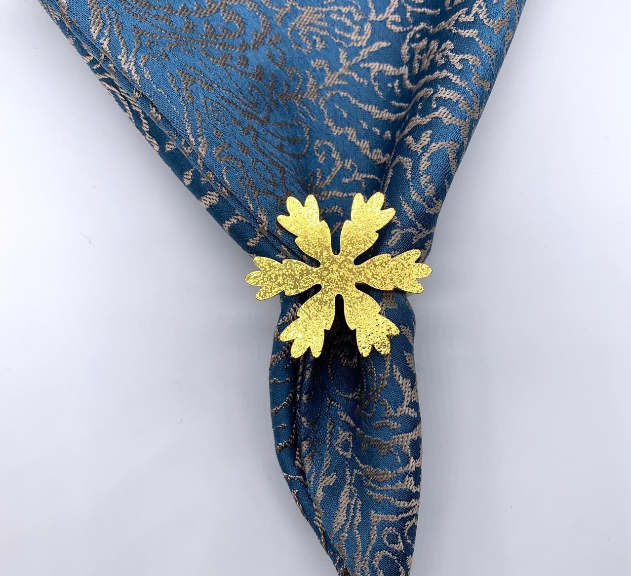 酒店西餐厅金属圣诞雪花款餐巾扣餐巾环餐巾圈口布圈厂家批发