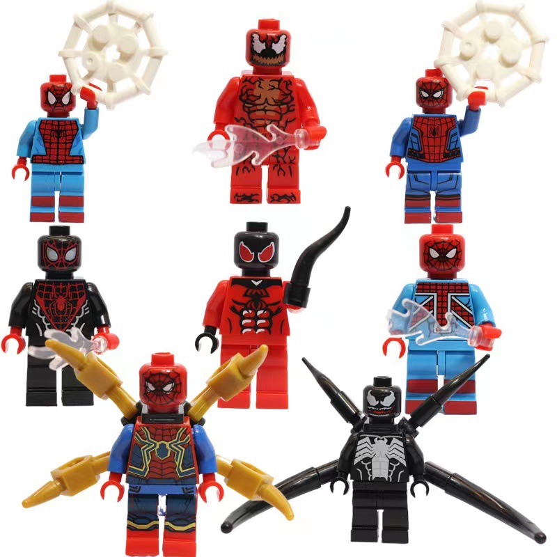 Cross-border Assembled Demon Spider Demon Suit Assembled Demon Compatible with a High Building Block Bag Building Block Foreign Trade Hero