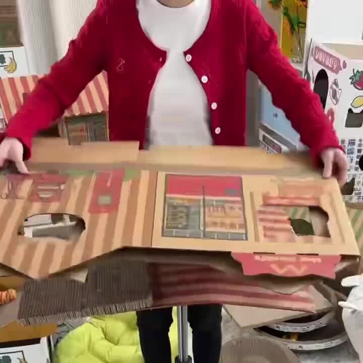 Cat scratching board and cat house all-in-one, suitable for all seasons, vertical cat scratching board, durable and scratch-resistant, cat house sofa