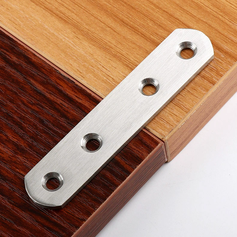 Stainless steel straight-piece corner code furniture connection parts multi-spec straight-piece straight-piece straight-line flat sheet thickened one-character corner code
