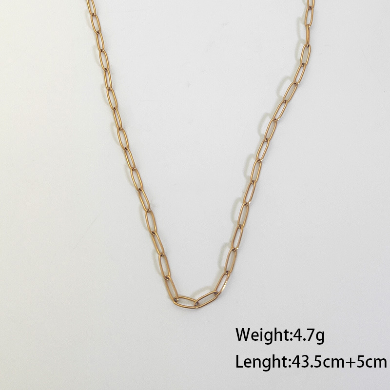 7g Weight Necklace Classification 304 Stainless Steel Chain Material 1 Piece Quantity Holiday, Daily Occasion 304 Stainless Steel Material Geometric Pattern Women's Gender Plating Design Simple Style Style Wholesale Jewelry Simple Style Geometric 304 Stainless Steel Plating Stainless Steel Necklaces 17