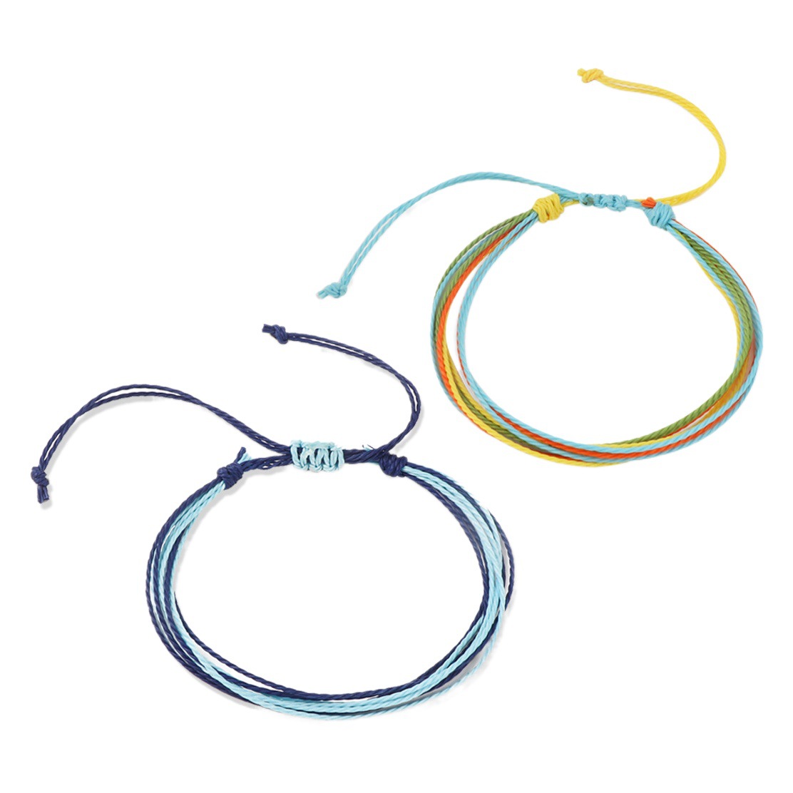 Colorful Wax Thread Bracelets, Hand-Woven Couple Friendship Bracelets, Bracelet Set, Exclusively for Cross-Border Sales