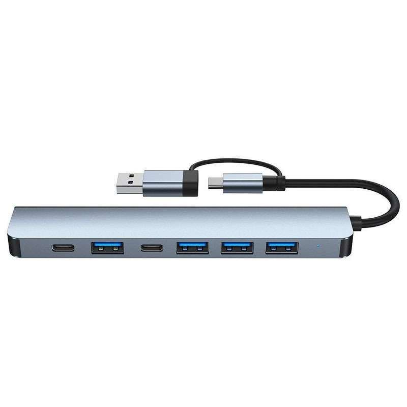 双頭セブンインワン拡張ドック USB3.0 ハブ拡張ドック多機能 TYPE-C ハブ 2 ～ 7 ライン|undefined