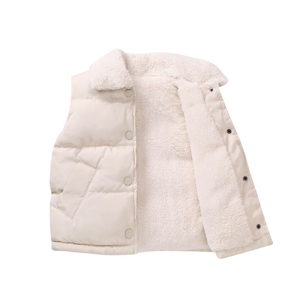 Chaleco de algodón para niños con forro polar para niños y niñas Chaleco de ropa exterior para niños mediano y grandes chaleco protector para niños Otoño e Invierno Nuevo