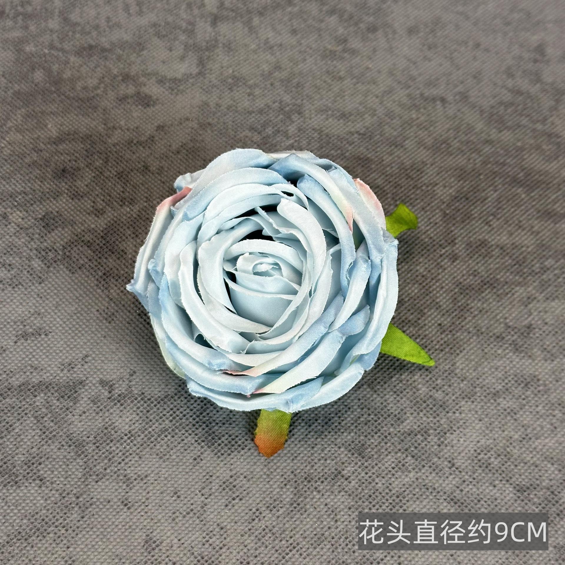 Franela artificial flor Rosa cabeza ramillete rojo boda flor pared tiro apoyos flor artificial arco flor artificial al por mayor