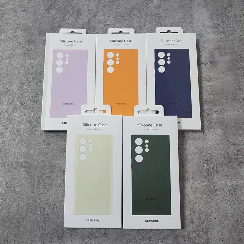 Suitable for Samsung Original Same S25Ultra Liquid Silicone Mobile Phone Case S24 Full Edge Protection Rear Case S23