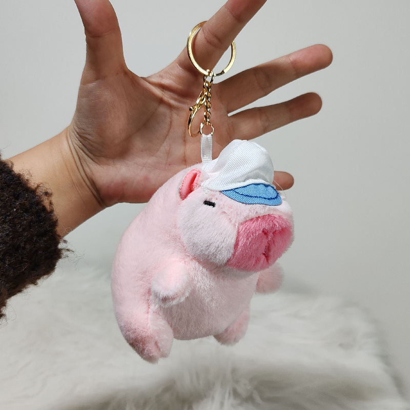 Cadena de oro de doble botón de conejillo de indias rosa