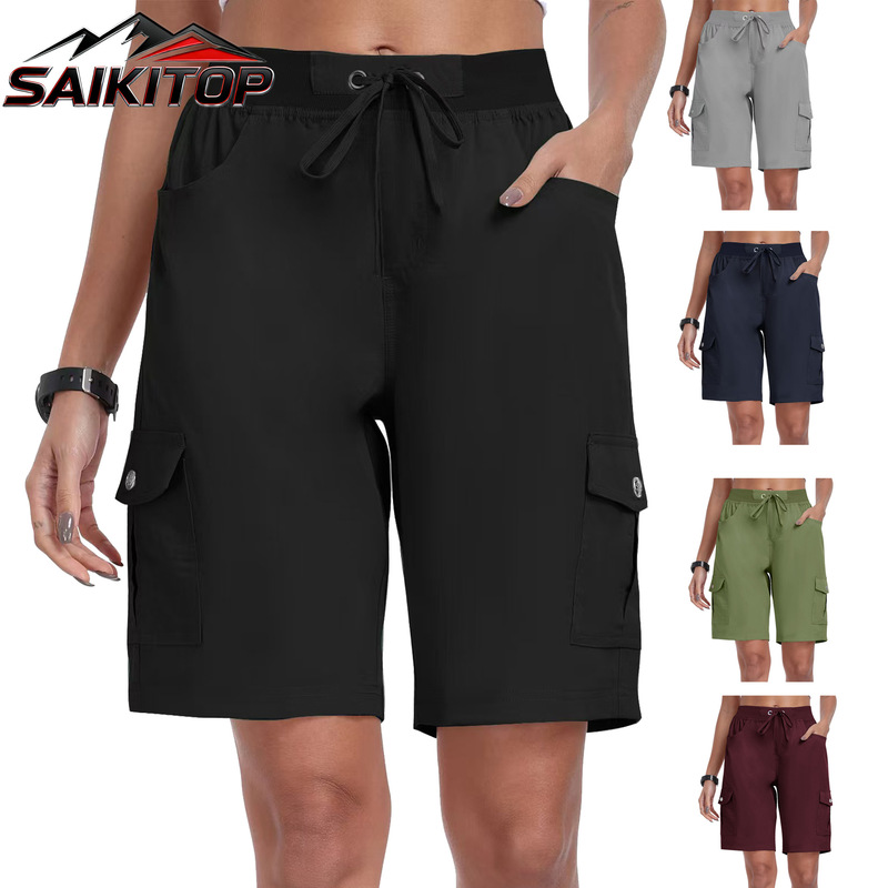 Women's Cargo Pants Hiking Running Shorts Breathable Multi-Pocket Trekking Sports Shorts Casual Beach Shorts Women's Cargo Pants Hiking Running Shorts Breathable Multi-Pocket Trekking Sports Shorts Casual Beach Shorts