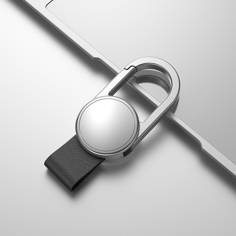 Llavero de coche llavero de cuero de los hombres personalidad de metal colgante de cintura de los hombres hebilla cuadrada simple cerradura colgante creativo de alta gama