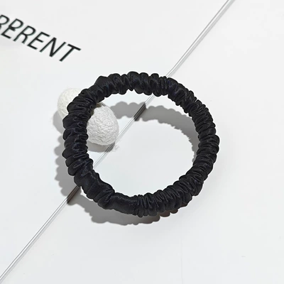 Saç üçün rezinlər | Scrunchie - 30mm-1cm-hair-tie-black