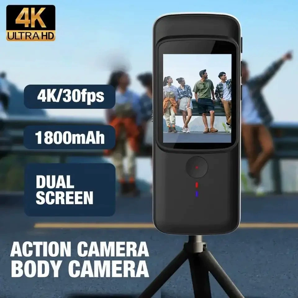 Кросс-борт наружный VLOG ручная съемка камера 4K30 высокого разрешения с двумя экранами, длительная запись, аккумулятор